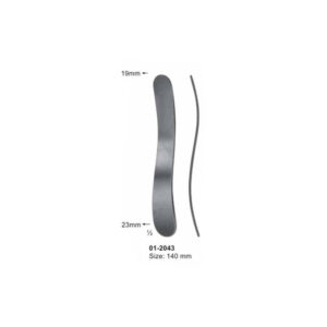 Tongue Depressor Curved One Side 19 mm Other Side 23 mm