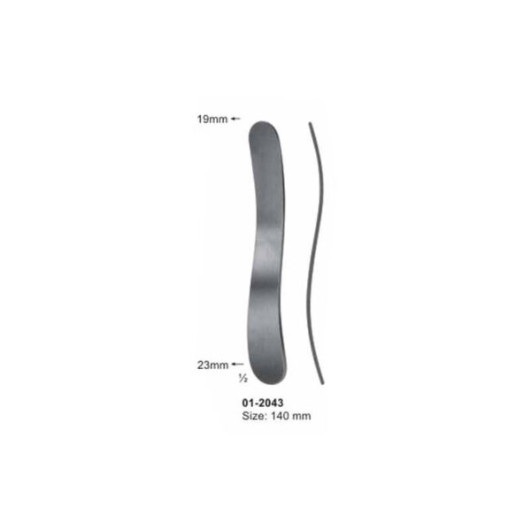 Tongue Depressor Curved One Side 19 mm Other Side 23 mm