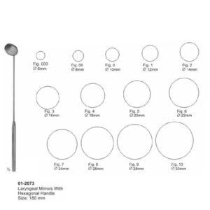 Laryngeal Mirror With Hexagonal Handle