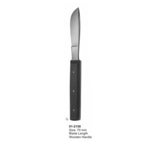 Wide Wooden Handle Blade 70 mm Amputating Knives