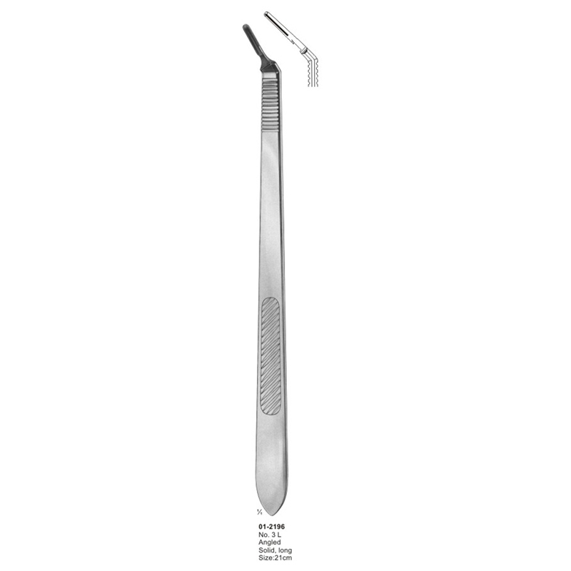 No. 3 L Angled Solid Long Scalpel Handles