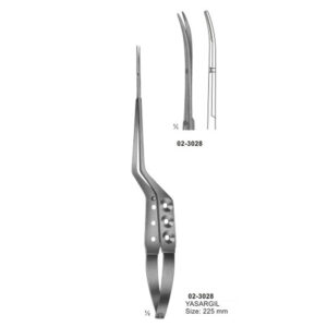 Yasargil Micro Scissor Curved 225 mm