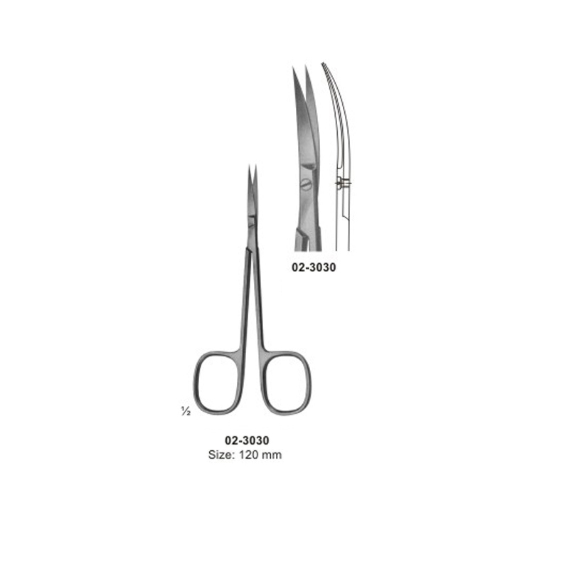 Delicate Surgical Scissors Curved 120 mm