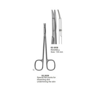 Ragnell Dissecting Scissors Curved 135 mm
