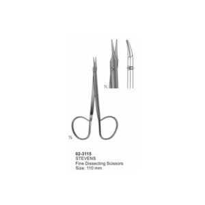 STEVENS Fine Dissecting Scissors Sharp Curved 110 mm