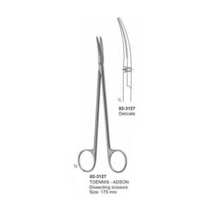 TOENNIS ADSON Dissecting Scissors Delicate Curved 175 mm