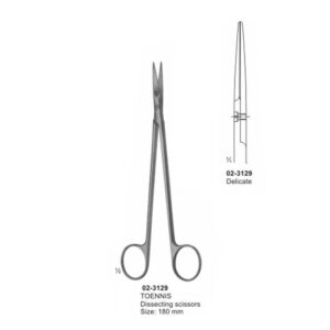 TOENNIS Dissecting Scissor Delicate Straight 180 mm