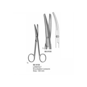 LANDOLT Enucleation Scissors Curved 120 mm