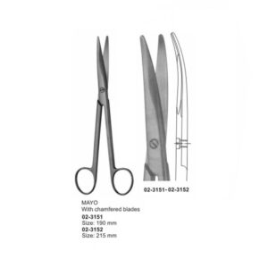 MAYO Dissecting Scissors With Chamfered Blades Curved