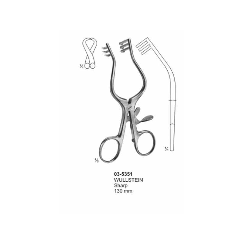 Wullstein Sharp Self-Retaining Retractors 130 mm