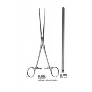 Kocher Intestinal Straight Clamp Soft Elastic 280 mm