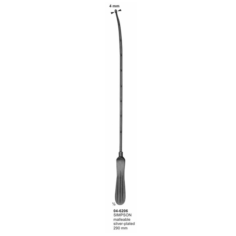Simpson Malleable Silver-Plated Uterine Probes 290 mm