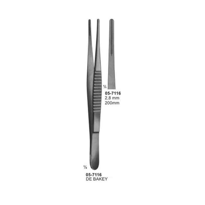 DE BAKEY Atraumata Dissecting Forceps 2.8 mm Length 200 mm