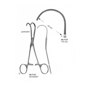 DE BAKEY Multi Purpose Clamps Pediatric types 40 mm Length 170 mm