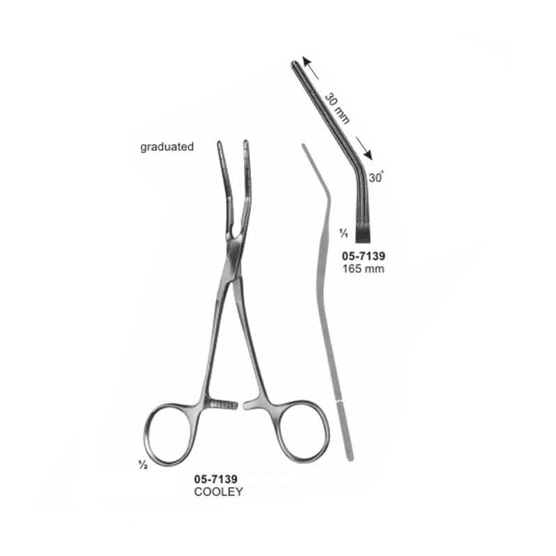 COOLEY Multi Purpose Clamps Pediatric types 30 mm Length 165 mm