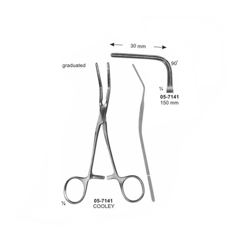 COOLEY Multi Purpose Clamps Pediatric types 30 mm Length 150 mm