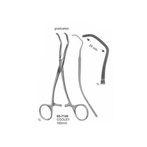 COOLEY Multi Purpose Clamps Pediatric types 24 mm Length 160 mm