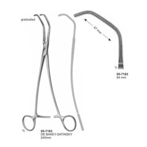 DE BAKEY SATINSKY Coarctation Clamps 84 mm Length 245 mm
