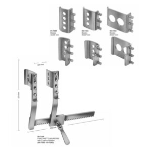 Finochietto-Burford Rib Spreaders with 2 pairs of Blades