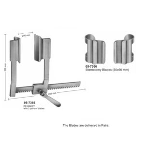 De-Bakey Rib Spreaders Sternotomy Blades 50x66 mm